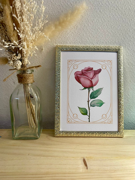 ⭐️ Illustration " Le coeur de rose "