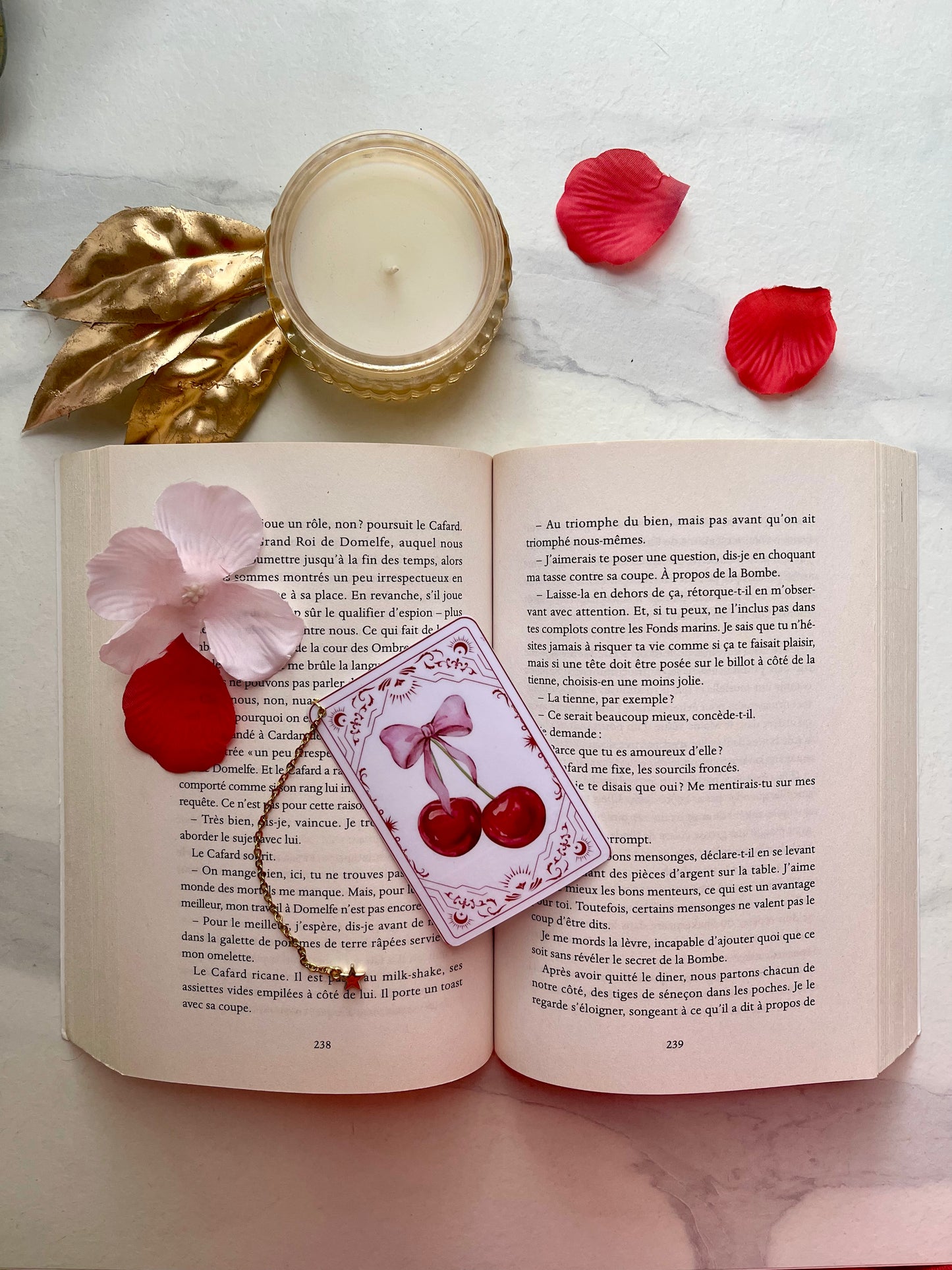 ⭐️ Marque page " Cerise d'été "
