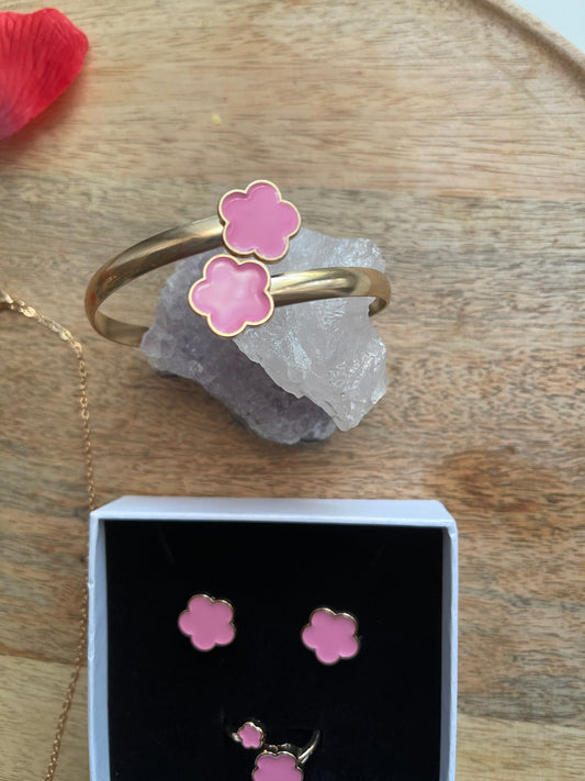 ⭐️ Parure de bijoux doré - Style Rose