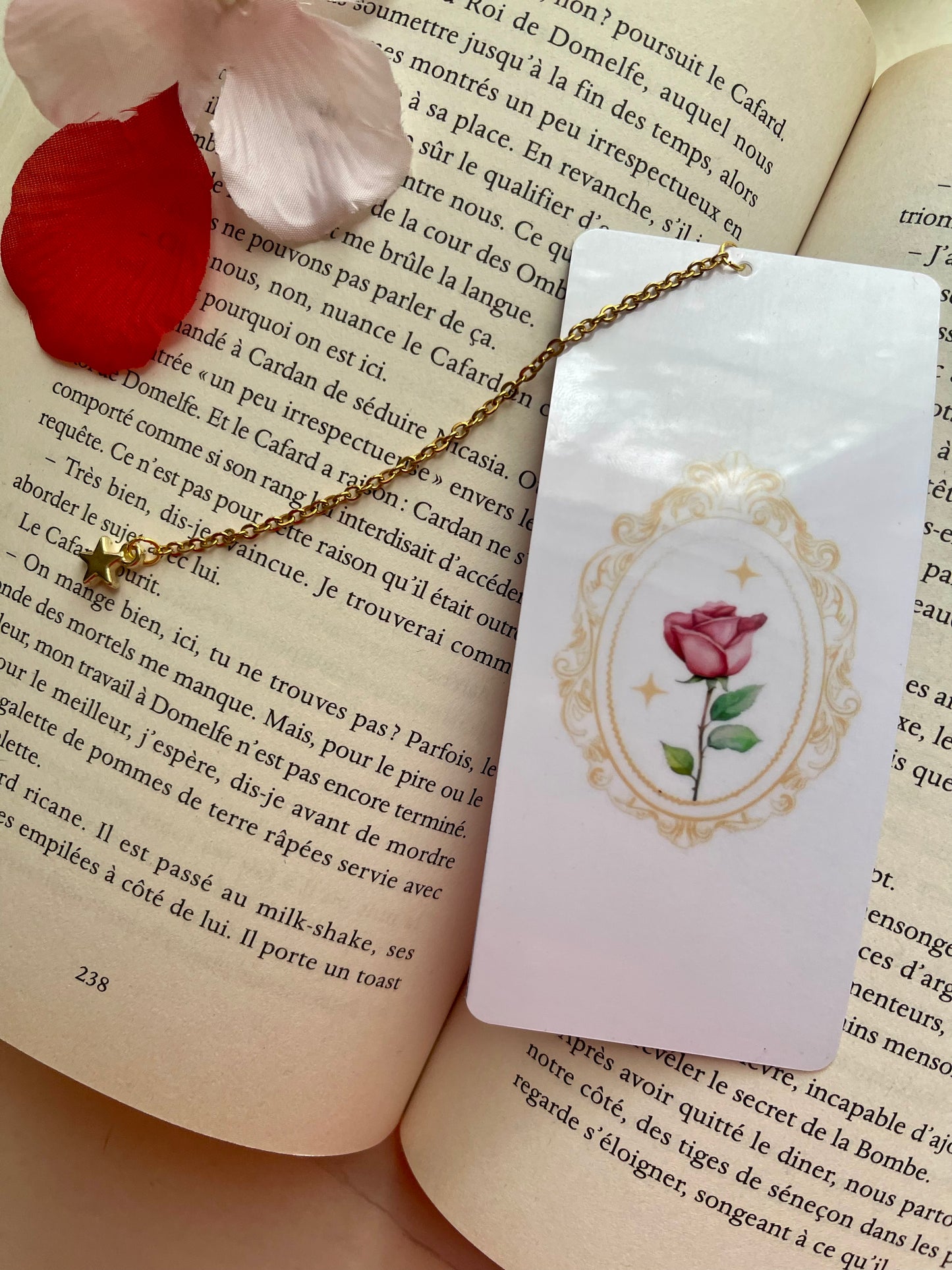 ⭐️ Marque page " Voeux de rose "